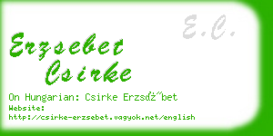 erzsebet csirke business card